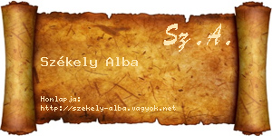 Székely Alba névjegykártya